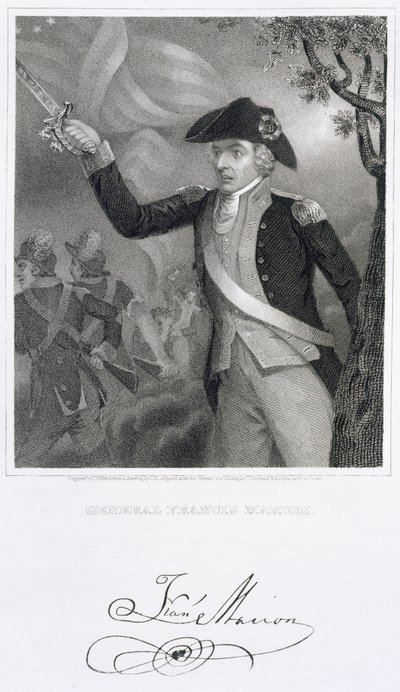Portrait of General Francis Marion at the Battle of Eutaw Springs by Thomas Stothard